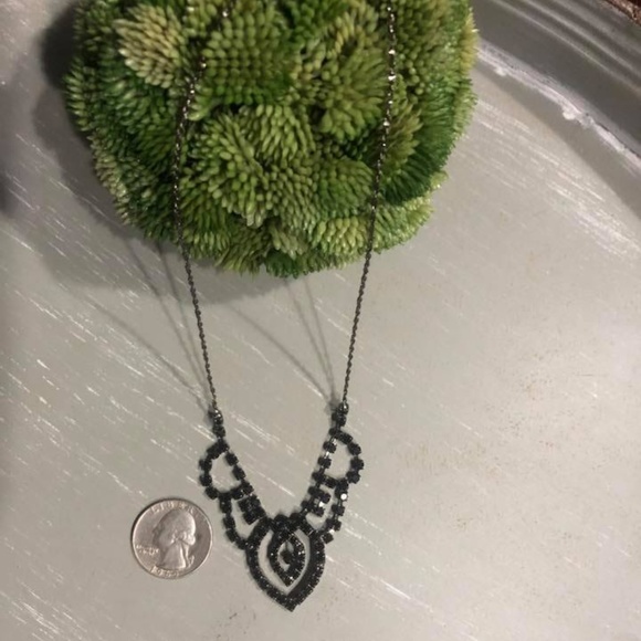 Black Rhinestone Necklace - Picture 4 of 4